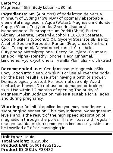 Magnezijev losjon za telo Skin - 180 ml. - slika 2