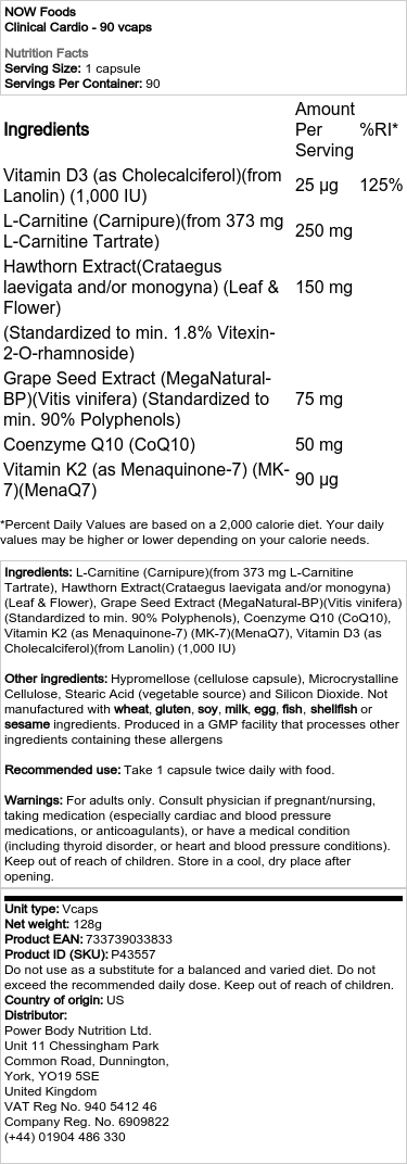 Klinična kardio - 90 kapsul - slika 2