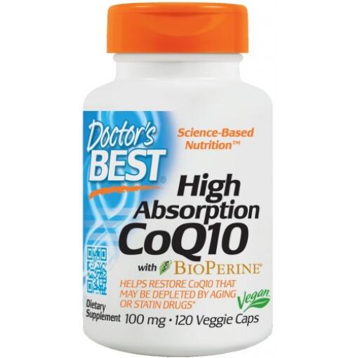Doctor's Best - High Absorption CoQ10 with BioPerine 100mg - 120 vcaps
