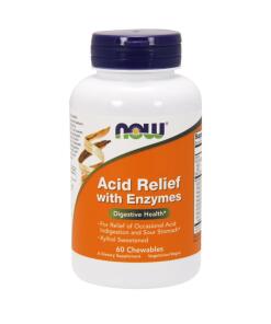 NOW Foods - Acid Relief with Enzymes 60 chewables