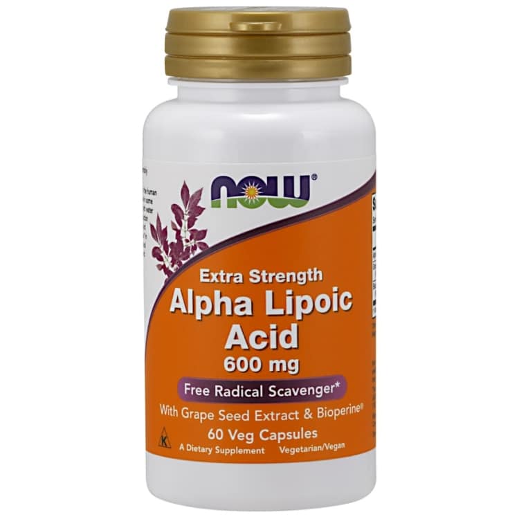 NOW Foods - Alpha Lipoic Acid with Grape Seed Extract & Bioperine