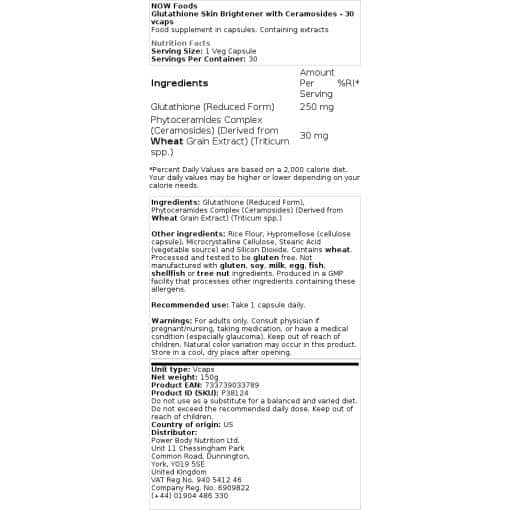 Glutation Skin Brightener s ceramosidi - 30 kapsul - slika 2