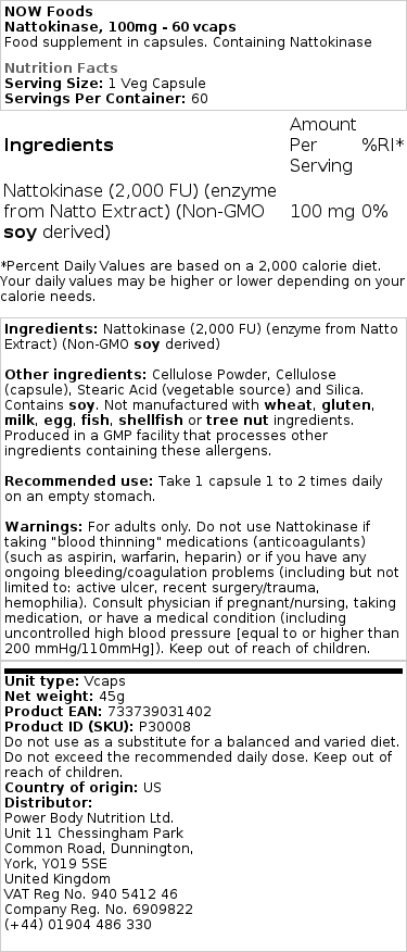 Nattokinaza, 100 mg - 60 kapsul - Image 2