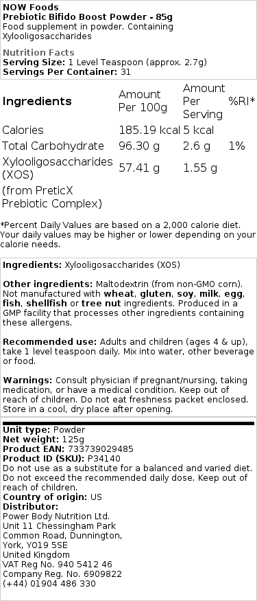 Prebiotik Bifido Boost v prahu - 85g - slika 2