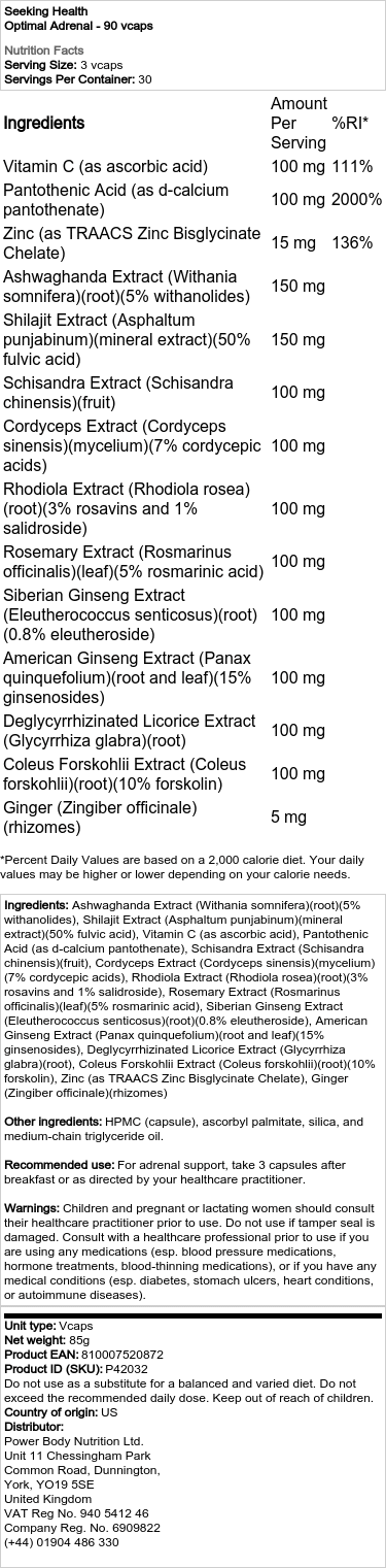 Optimalna nadledvična žleza - 90 kapsul - slika 2