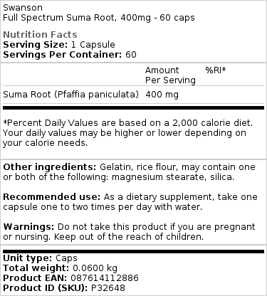 Korenina Suma, 400 mg - 60 kapsul - slika 2