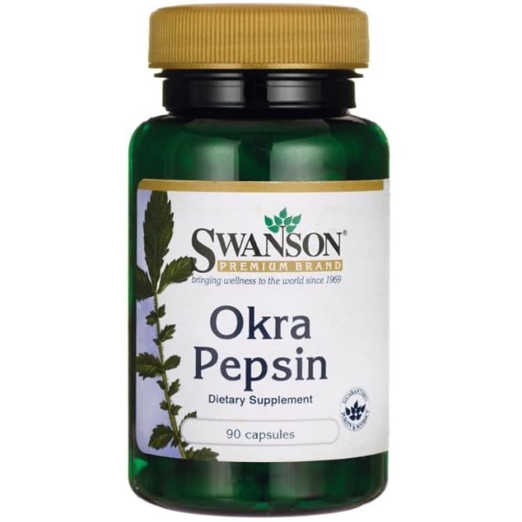 Swanson - Okra Pepsin - 90 caps