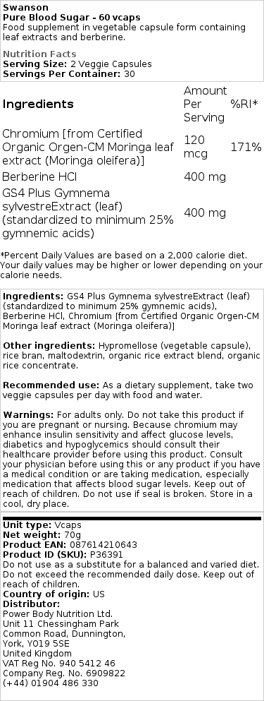 Čisti krvni sladkor - 60 kapsul - slika 2