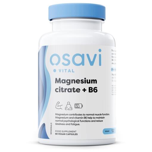 Magnesium Citrate + B6 - 90 vcaps