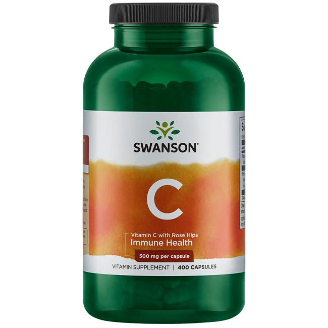 SWANSON Witamina C500 + dzika ró¿a 400kaps