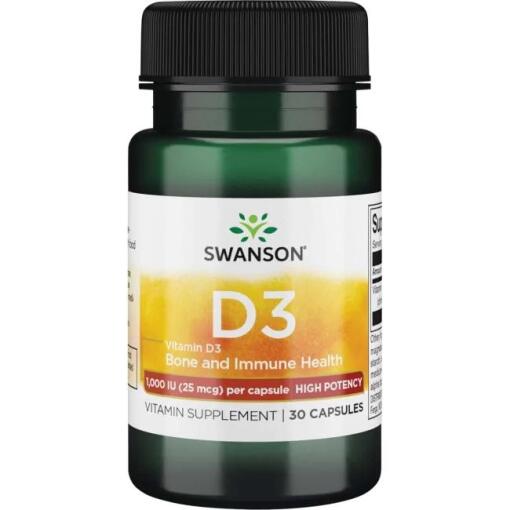 SWANSON Witamina D-3 1000IU 30kaps