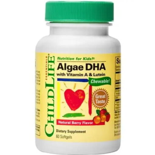 CHILDLIFE Algae DHA with Vitamin A & Lutein  (60 caps)