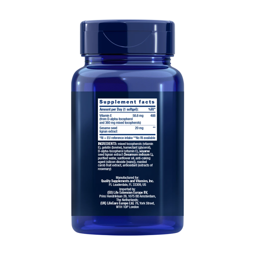 Life Extension - Mešani tokoferoli Gamma E - slika 2