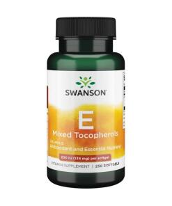 SWANSON Witamina E mieszanka 200IU 250 sgels