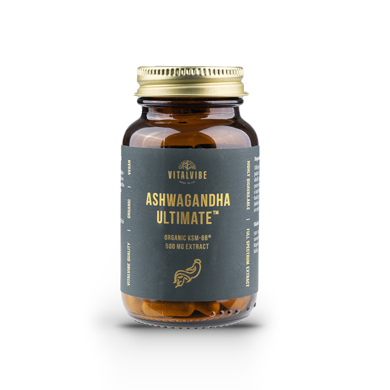 Vitalvibe - Ashwagandha Ultimate Organic KSM-66® 500 mg extract