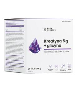 AURA HERBALS Creatine Monohydrate 5 g + Glicyne sachets (30 pcs)