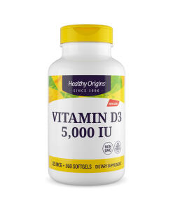 Healthy Origins Vitamin D3 5 000 IU 360 softgels