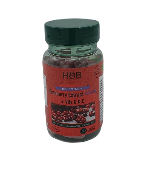 High Strength Cranberry Extract + Vits C & E