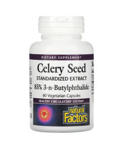Natural Factors Celery Seed 85% 3-n-butyl phthalides 60 veg. capsules