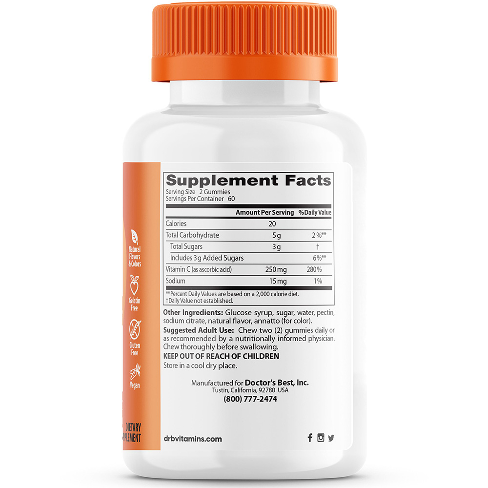 Vitamin C 250 mg, Oranžna Užitek - 120 gumijevk - Image 3