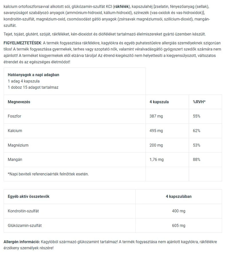 Hondroitin glukozamin - 60 kapsul - slika 3
