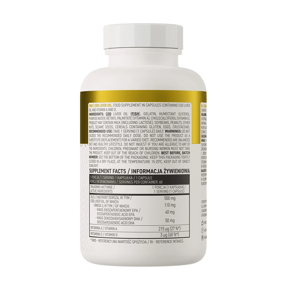 OstroVit – Olje iz jeter trske, 60 kapsul - slika 2