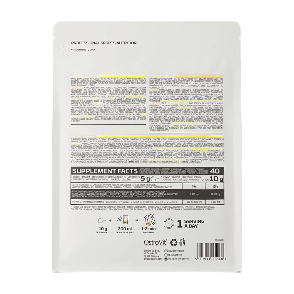 OstroVit – Kolagen + Vitamin C, Ananas - 400g - slika 4
