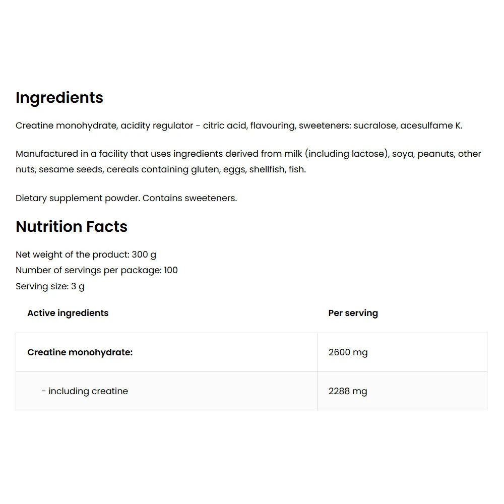 OstroVit - Kreatin Monohidrat, Češnja - 300g - slika 5
