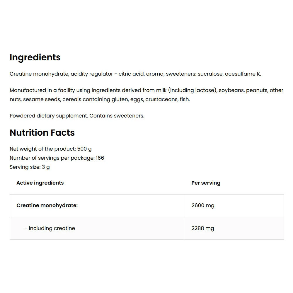 OstroVit – Kreatin Monohidrat, Cola – 500g - slika 5
