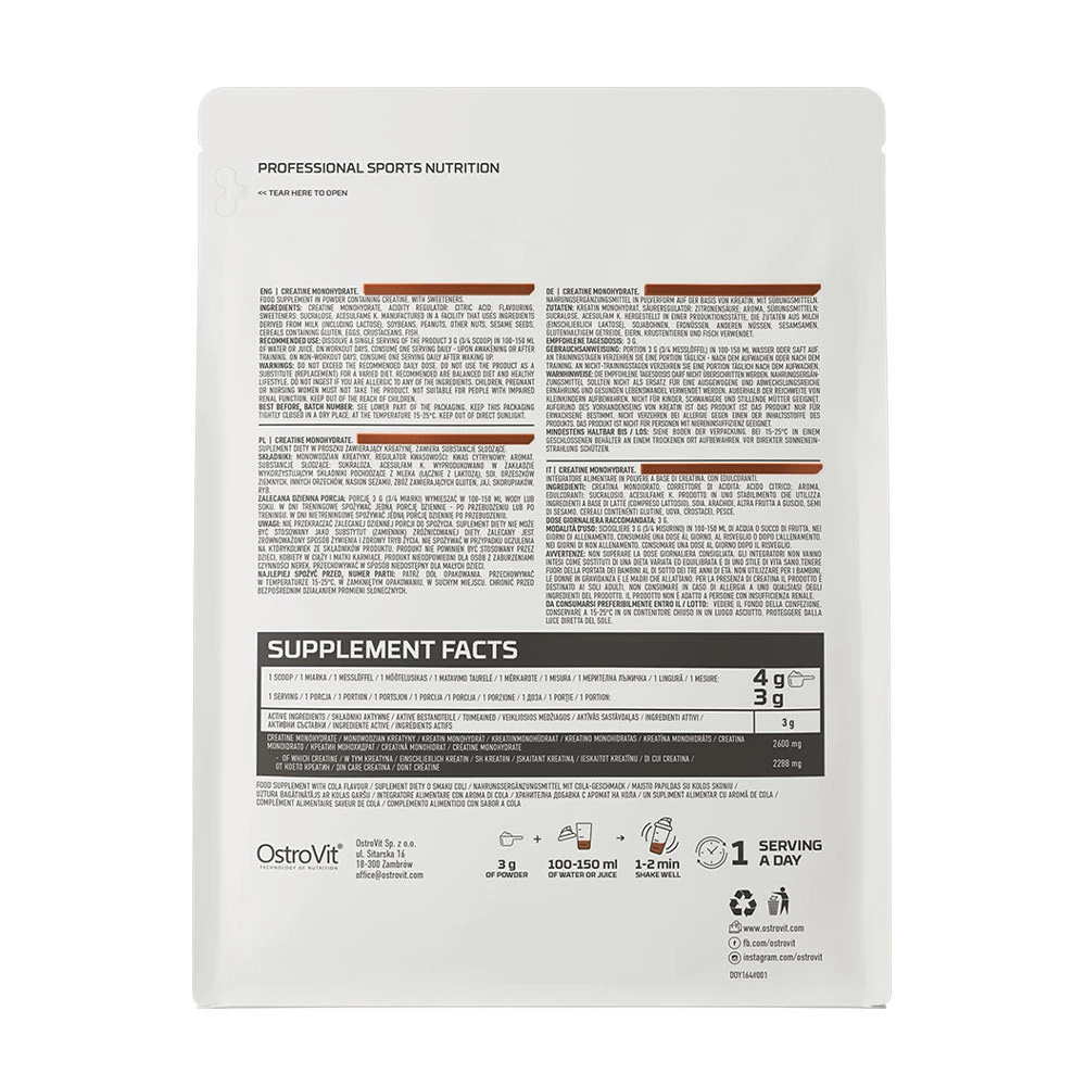 OstroVit – Kreatin Monohidrat, Cola – 500g - slika 7