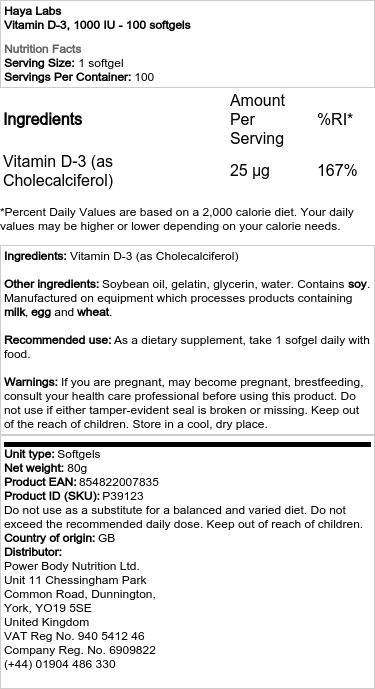 400 IU - 100 softgels