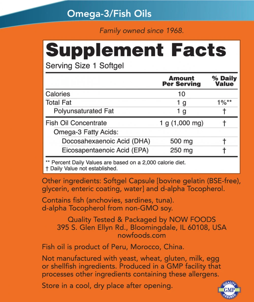 500 DHA / 250 EPA - 180 softgels