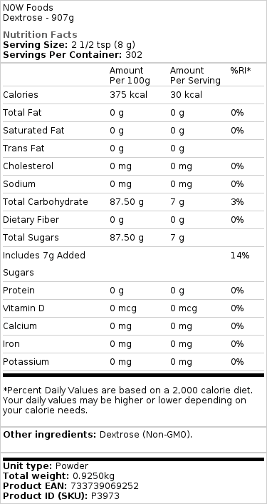 Dekstroza - 907 gramov - slika 2