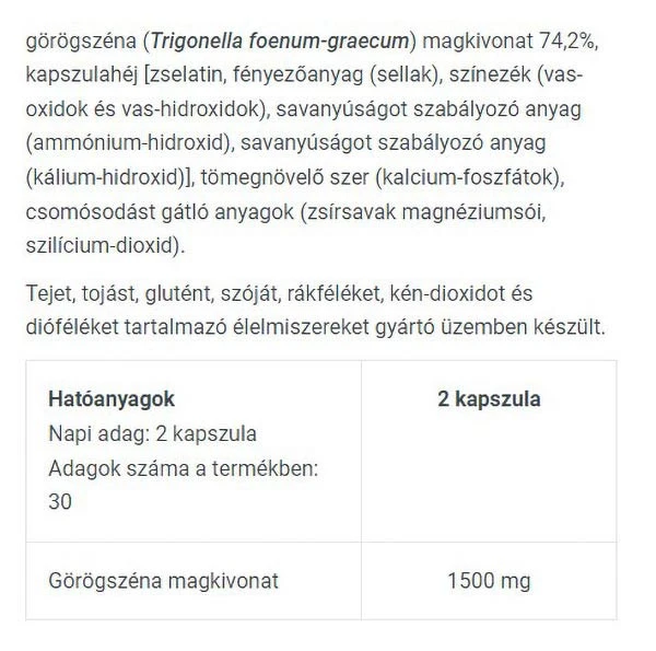 Fenugreek - 60 kapsul - slika 2