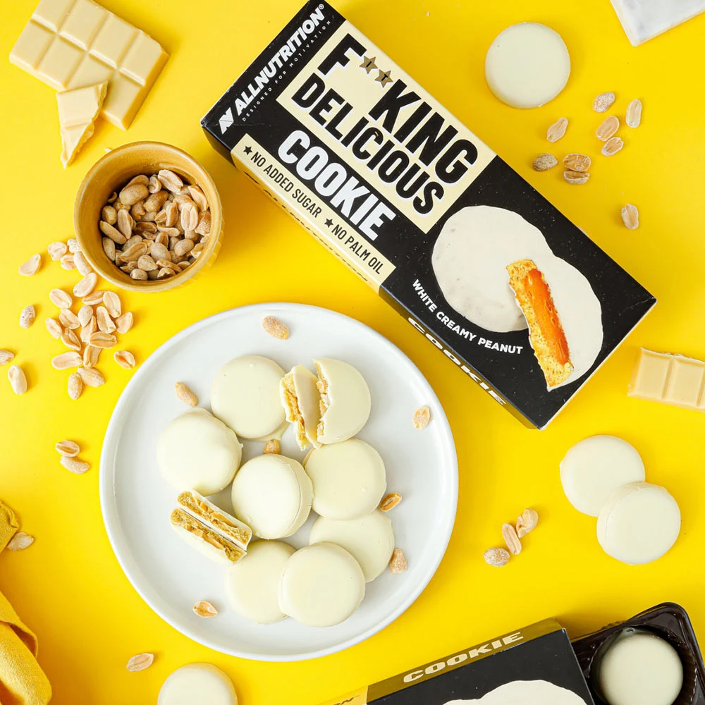 Fitking Okusni Piškot, Bela Kremna Arašidova Krema - 128g - slika 4