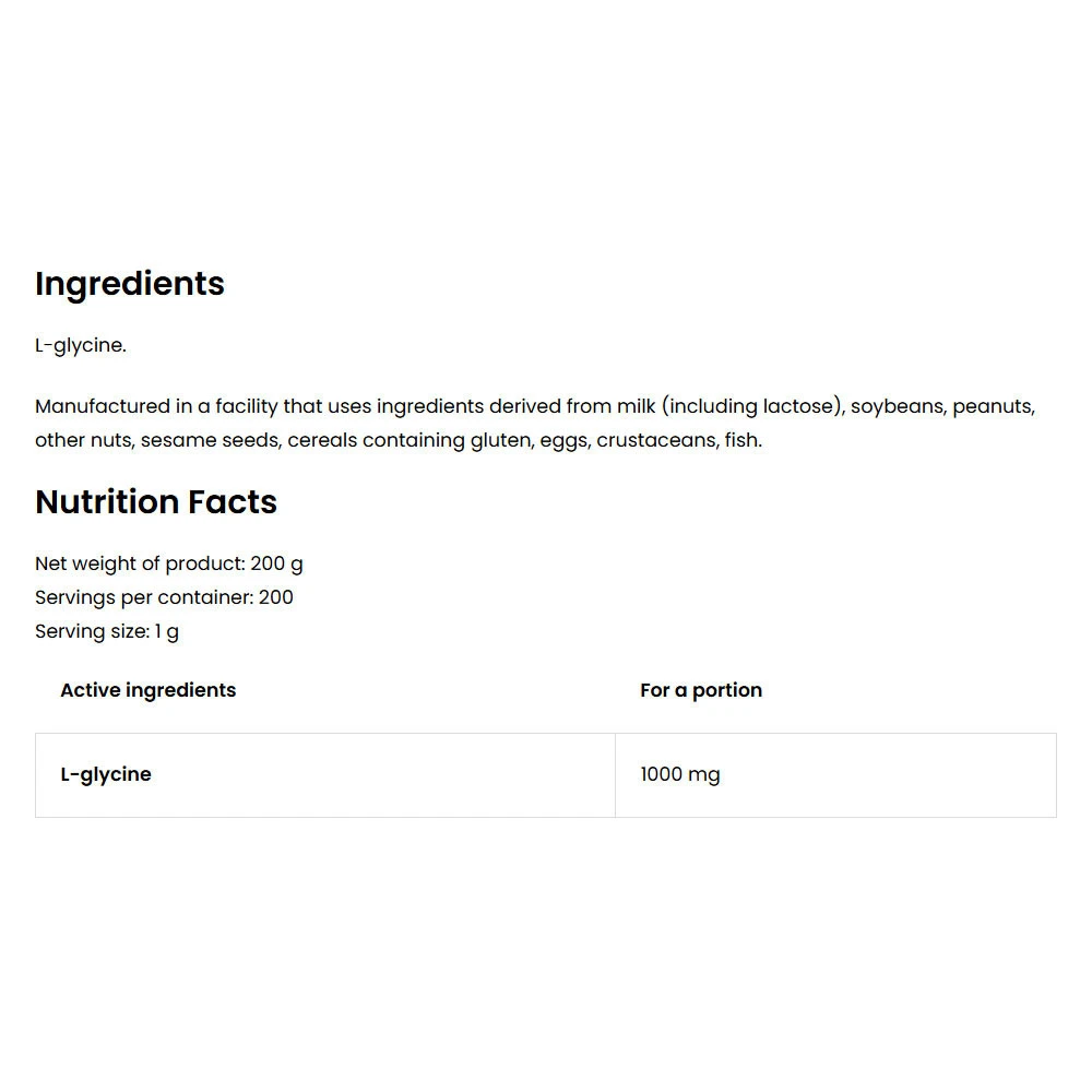 OstroVit - Glicin, naravni - 200g - slika 5