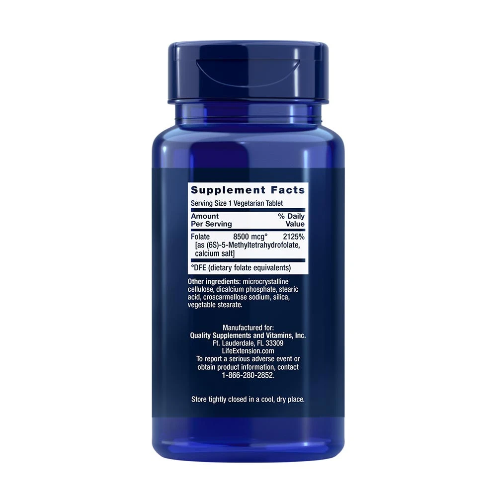 Optimiziran folat z visoko učinkovitostjo - 30 vegetarijanskih tablet - slika 2