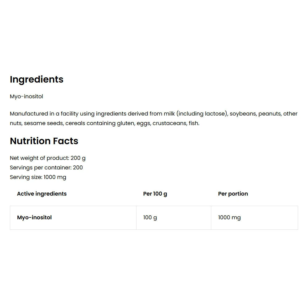 OstroVit – Čisti inozitol Supreme, 200 g - slika 2