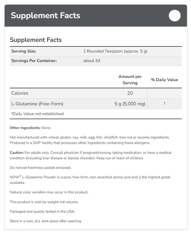 L-glutamin, 5000 mg (v prahu) - 1000 g - slika 3