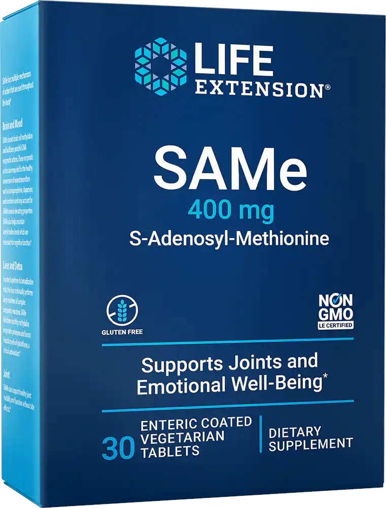 Life Extension - SAMe 400 mg (S-Adenosyl-Methionine) (30 Tablets)