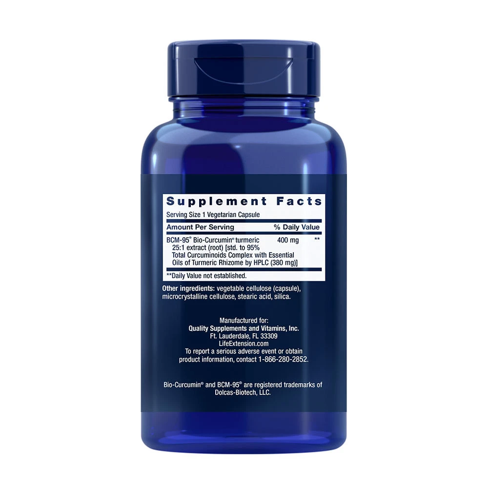 Life Extension - Super Bio-Curcumin izvleček kurkume, 60 veg. kapsul - slika 2
