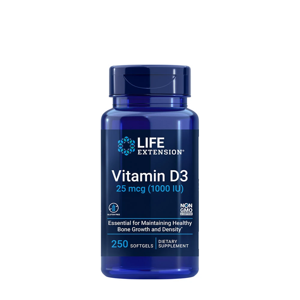 Life Extension - Vitamin D3 25 mcg (1000 IU) (250 Softgels)