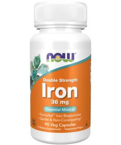 NOW Iron 36 mg Ferrochel(R) (90 Capsules)