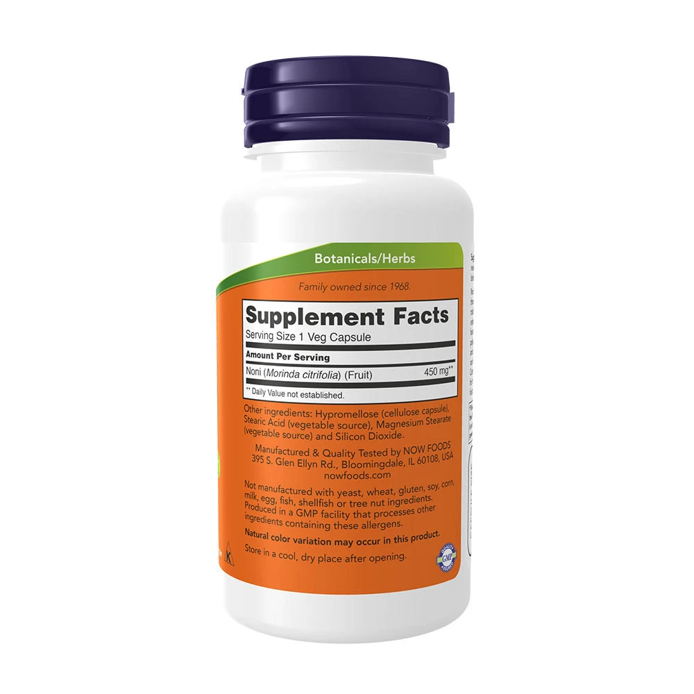 NOW Foods – Noni 450 mg, 90 veganskih kapsul - slika 4