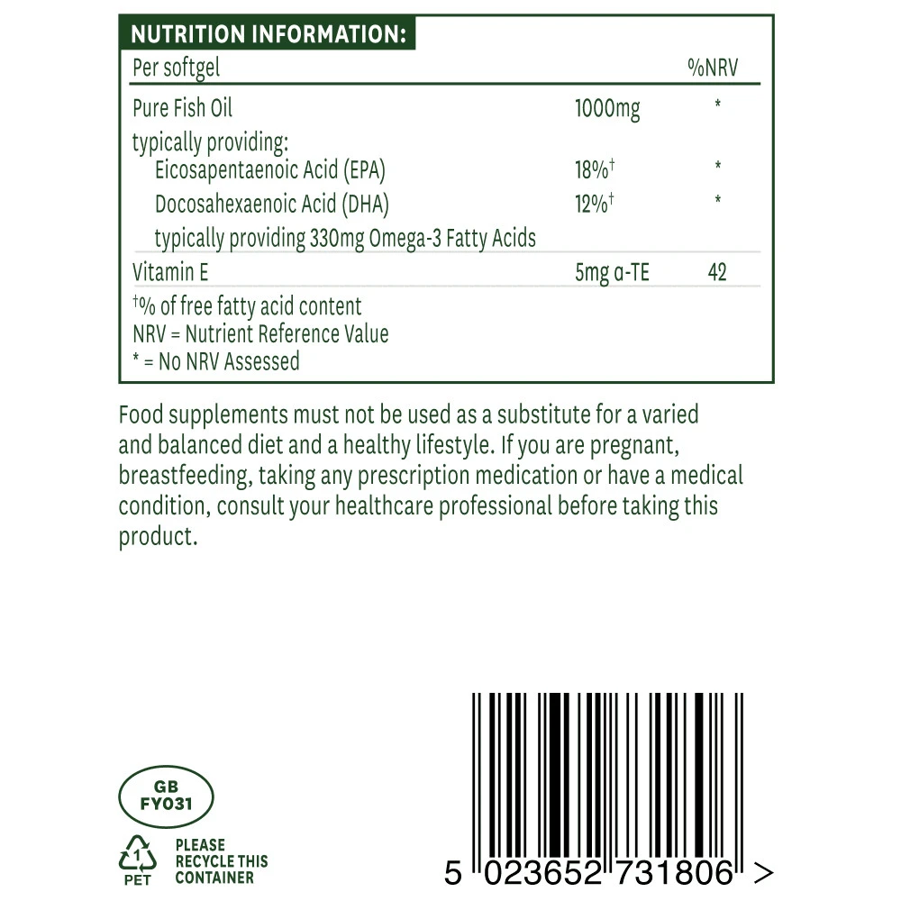 Natures Aid - Ribje olje 1000 mg, 120 mehkih kapsul - slika 7