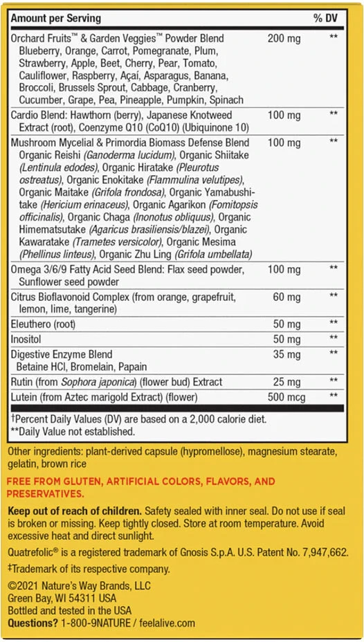 Nature's Way – Alive! Max6 Največja moč dnevnega multivitamina brez železa, 90 kapsul - slika 8