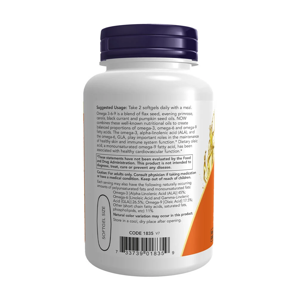 Omega 3-6-9, 1000 mg - 100 mehkih gelov - slika 3