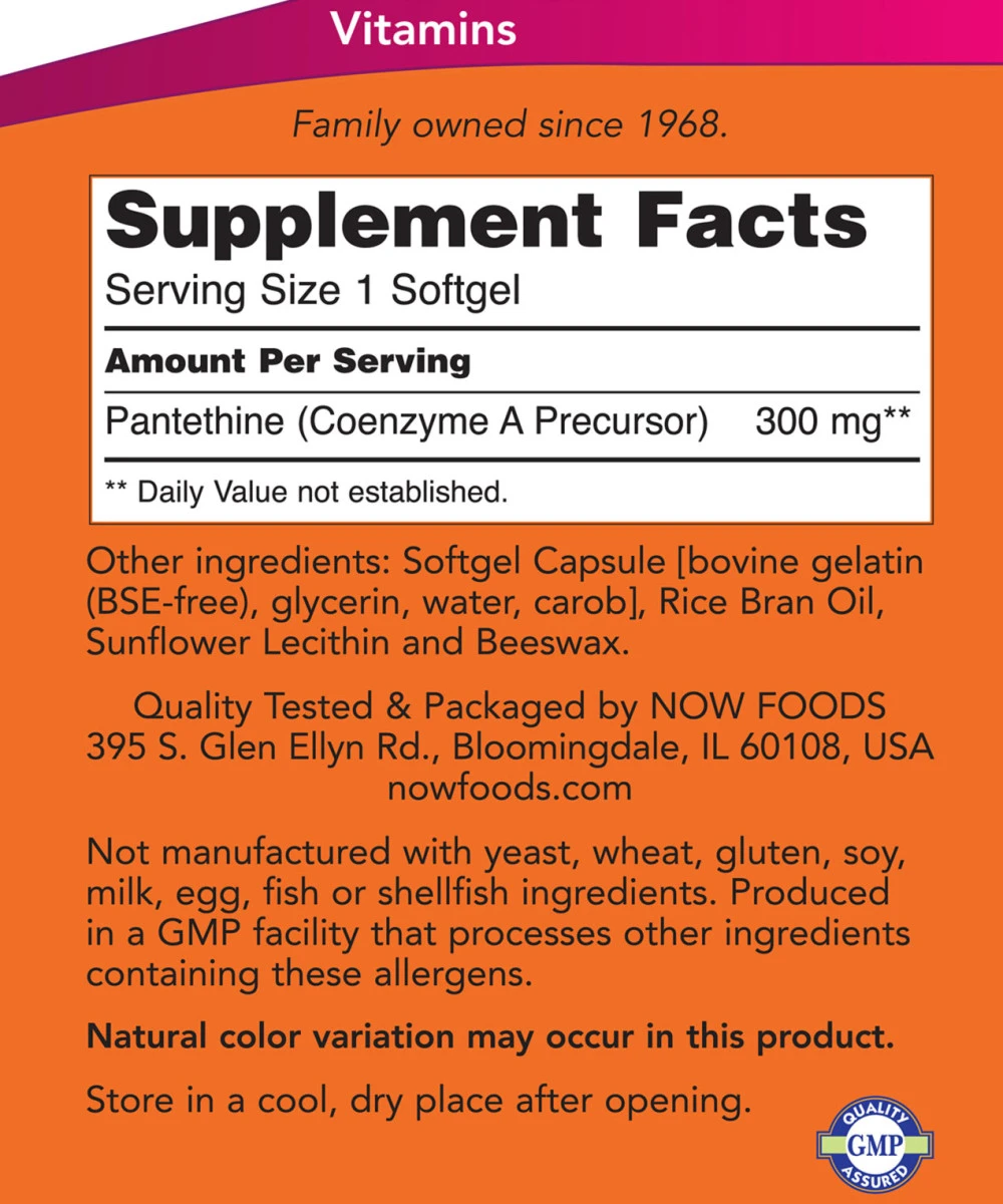 Pantethin, 300 mg - 60 mehkih gelov - slika 4