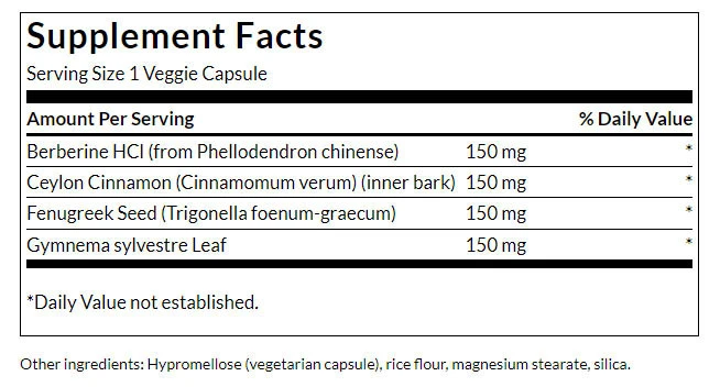 Kompleks berberina s cimetom, gymnemo in triplatom - 90 vcaps - slika 2