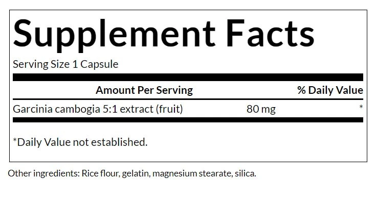 Garcinia Cambogia ekstrakt 5: 1, 80 mg - 60 kapsul - slika 2
